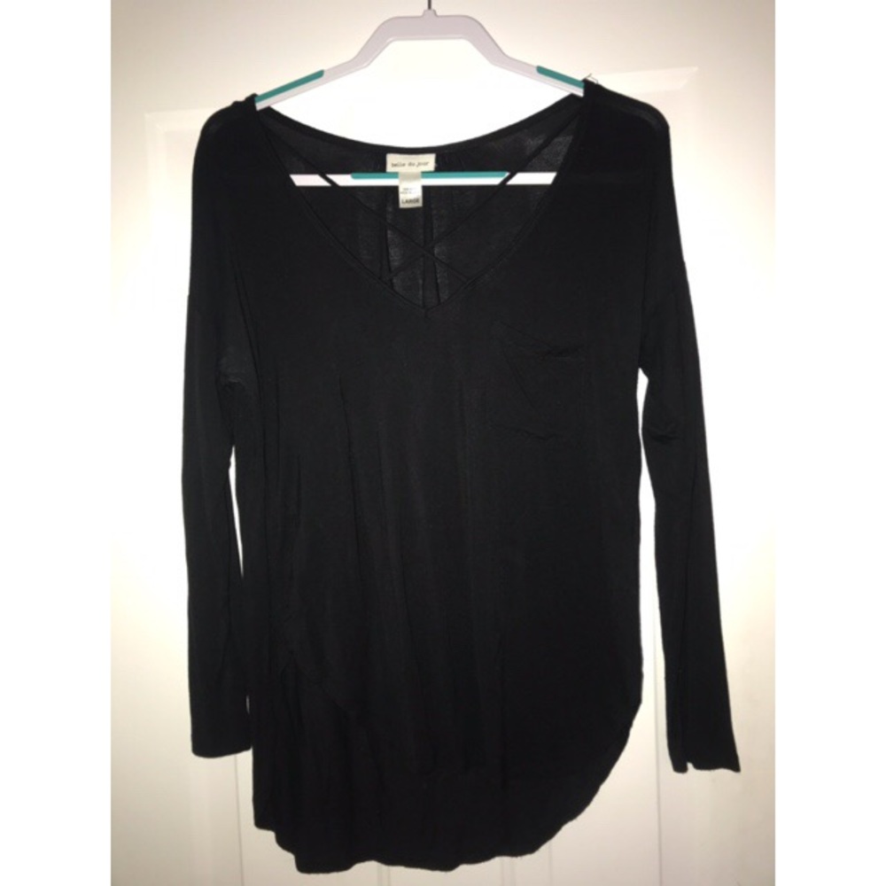 Strappy Black Long Sleeve